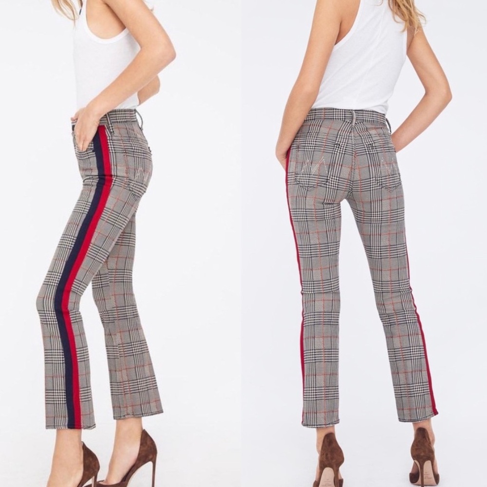 MOTHER The Insider Plaid Ankle Pants